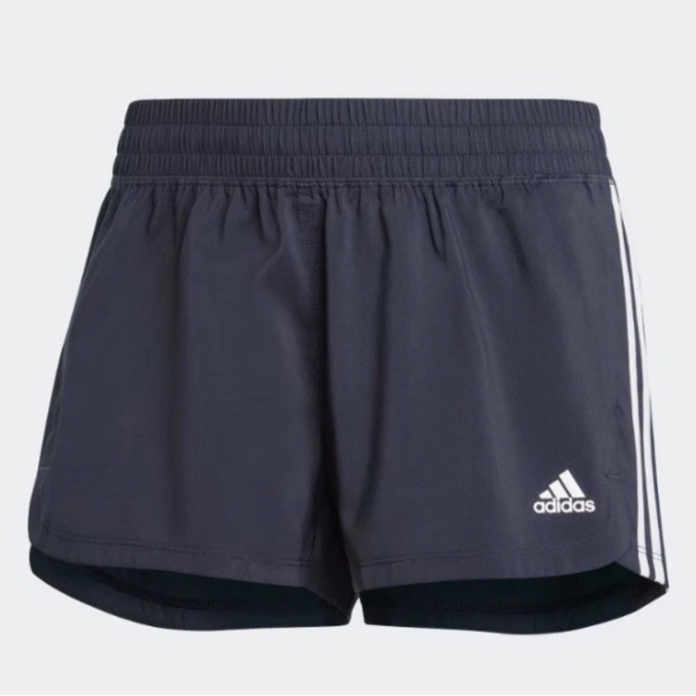 Adidas Women's Black 3-Stripes Running Shorts - Picture 3 of 8